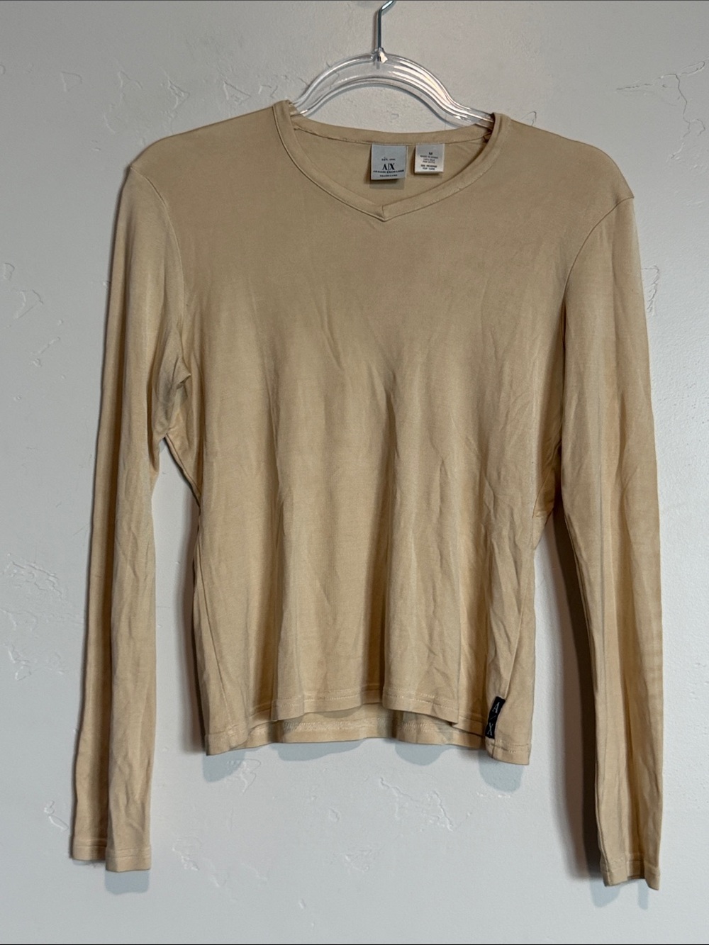 A/X Armani Exchange Casual Long Sleeve V-Neck Tee
